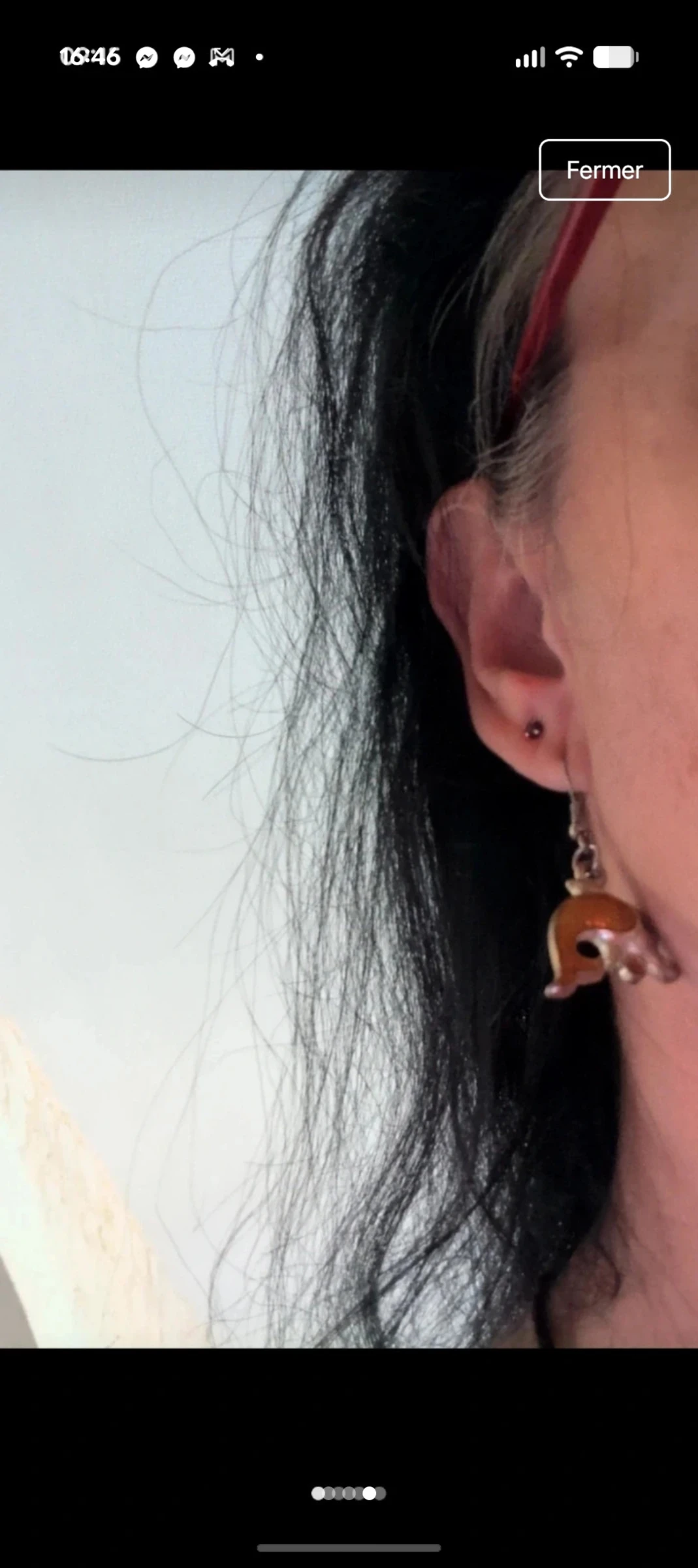 Boucles d'oreilles fantaisie forme dauphin jaune 